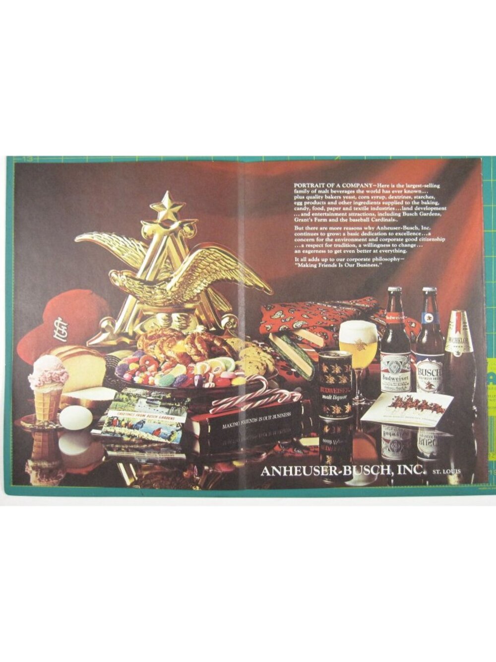 Print Ad Anheuser-Busch Inc St. Louis Malt Beverages 2 Page 1971 AD Vintage